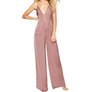NWOT ASOS JUMPSUIT IN SATIN W/MULTI STAP FRONT SZ.0